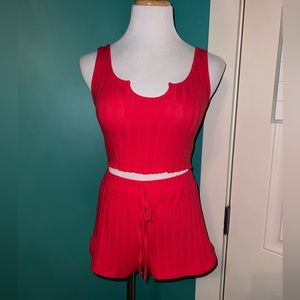 Red Two Piece Set